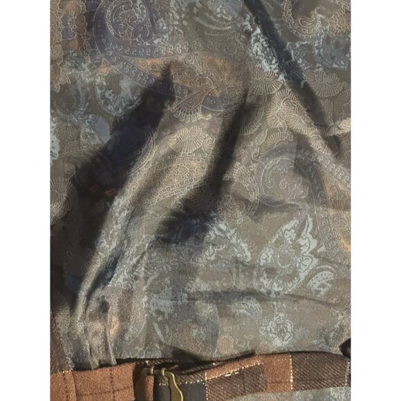 Tayion Montee Holland Brown Plaid Wool Blend Suit Vest Mens Size Large Preppy - Picture 3 of 8